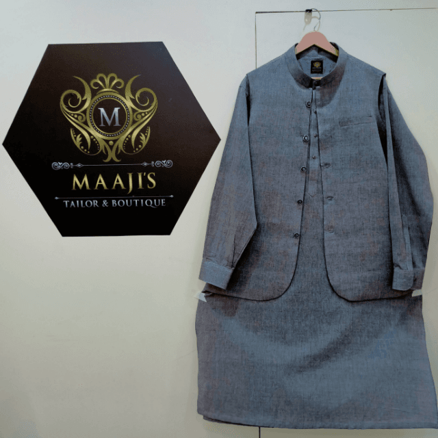 shalwar kameez & waistcoat pair