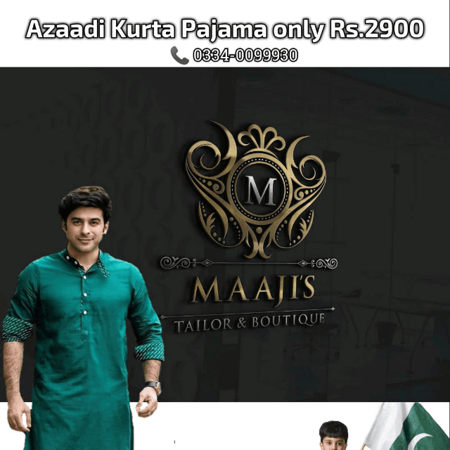 Azaadi kurta shalwar with designing